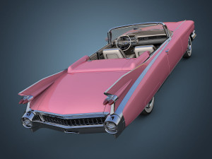 cadillac eldorado 1959 convertible pink Modelo 3D