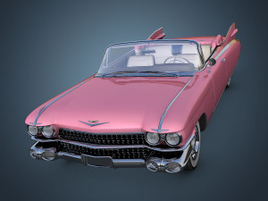 cadillac eldorado 1959 convertible pink Modelo 3D