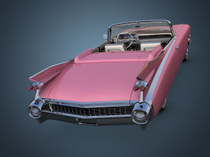 cadillac eldorado 1959 convertible pink Modelo 3D