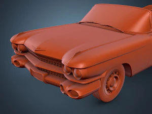 cadillac eldorado 1959 convertible pink 3D Model
