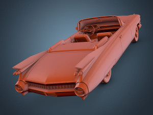 cadillac eldorado 1959 convertible pink Modelo 3D