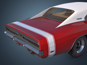 dodge charger r-t 1969 3D Model