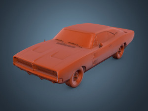 dodge charger r-t 1969 3D Model
