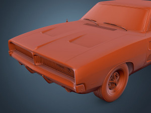 dodge charger r-t 1969 3D Model