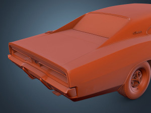 dodge charger r-t 1969 3D Model