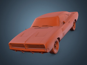 dodge charger r-t 1969 3D Model