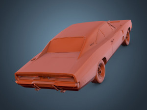 dodge charger r-t 1969 3D Model
