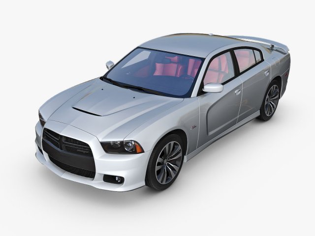 dodge charger srt8 2012 3D Model .c4d .max .obj .3ds .fbx .stl .blend 