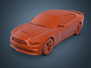 dodge charger srt8 2012 3D Model