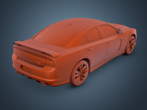 dodge charger srt8 2012 3D Model