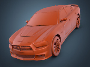 dodge charger srt8 2012 3D Model