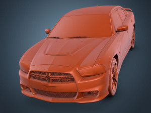 dodge charger srt8 2012 3D Model