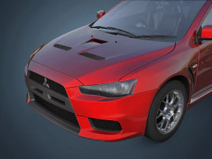 mitsubishi lancer evo x 3D Model