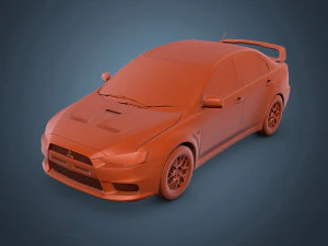 mitsubishi lancer evo x 3D Model