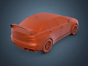 mitsubishi lancer evo x 3D Model