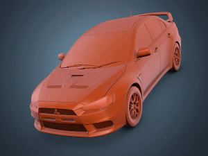 mitsubishi lancer evo x 3D Model