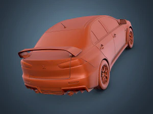 mitsubishi lancer evo x 3D Model