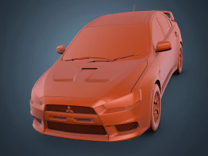 mitsubishi lancer evo x 3D Model