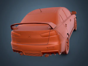 mitsubishi lancer evo x 3D Model