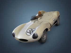 jaguar d-type Model 3D