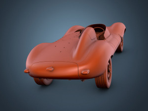 jaguar d-type Model 3D