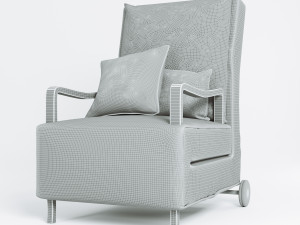 arm chair fabric detail Modello 3D