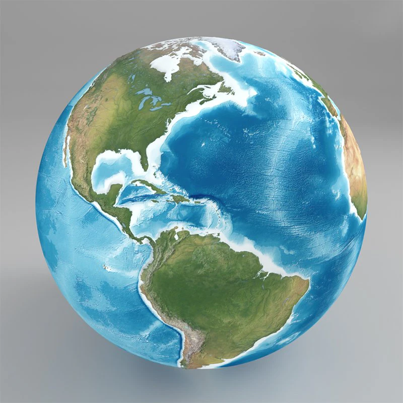 планета земля 3D Модель .c4d .max .obj .3ds .fbx .stl .blend 