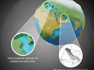low poly earth 3D Model