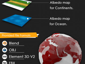 low poly earth 3D Model