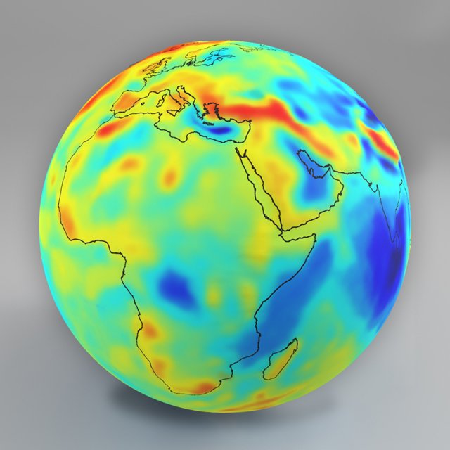 earth gravity map 3Dモデル .c4d .max .obj .3ds .fbx .stl .blend