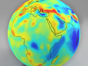 mapa de gravidade da terra Modelo 3D