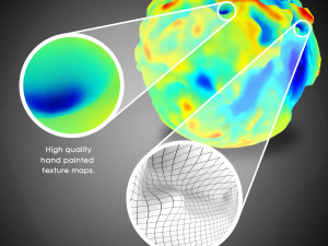 earth gravity map 3Dモデル