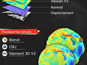 earth gravity map 3Dモデル