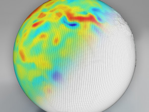 earth gravity map 3Dモデル