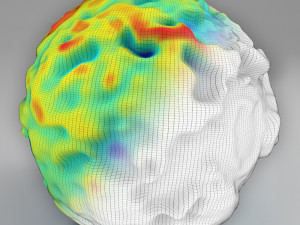 earth gravity map 3Dモデル