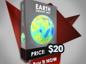 earth gravity map 3Dモデル