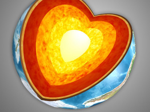 earth cross section 3D Model