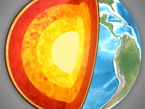 earth cross section 3D Model