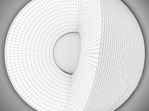earth cross section 3D Model