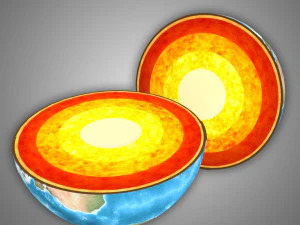 earth cross section 3D Model