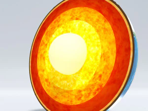 earth cross section 3D Model