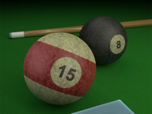 billiard balls Modello 3D