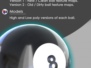billiard balls Modello 3D
