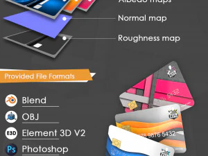 은행 카드 3D 모델