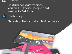 은행 카드 3D 모델