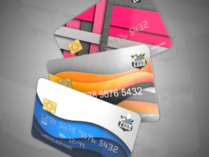 은행 카드 3D 모델