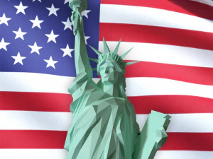 स्टैचू ऑफ़ लिबर्टी - लोपोली 3D मॉडल