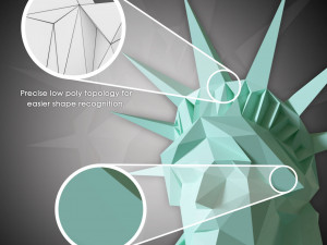 statue of liberty - lowpoly 3D Модель