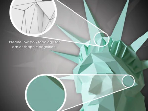 statue of liberty - lowpoly 3D Model