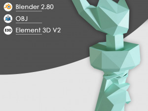 statue of liberty - lowpoly 3D Модель